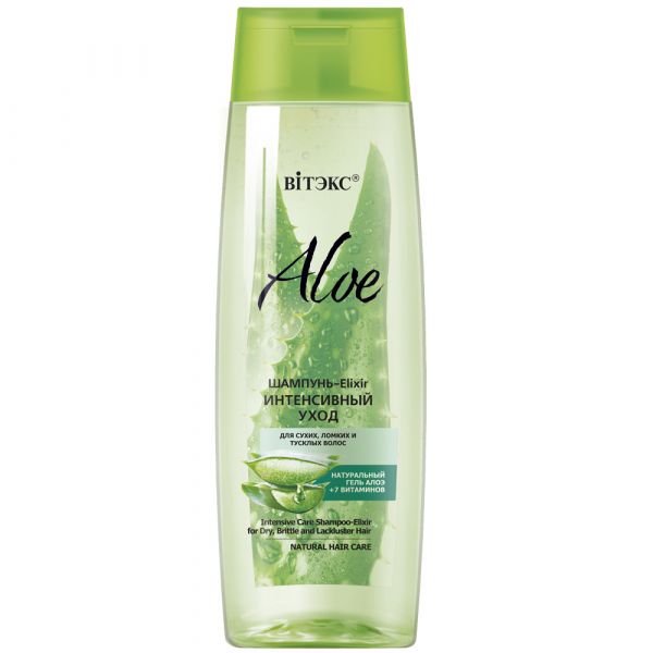 Vitex ALOE +7 VITAMINS Shampoo-Elixir.Intensive care for dry, brittle hair 400ml